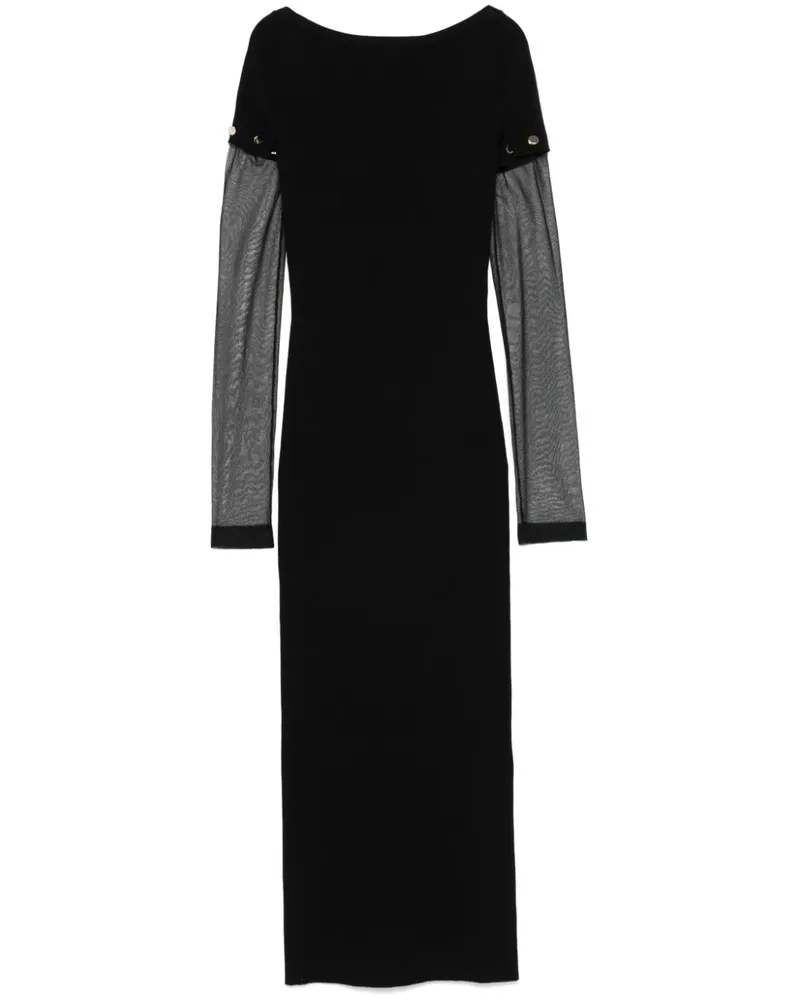 SPORTMAX Grazia Maxikleid - Schwarz Schwarz