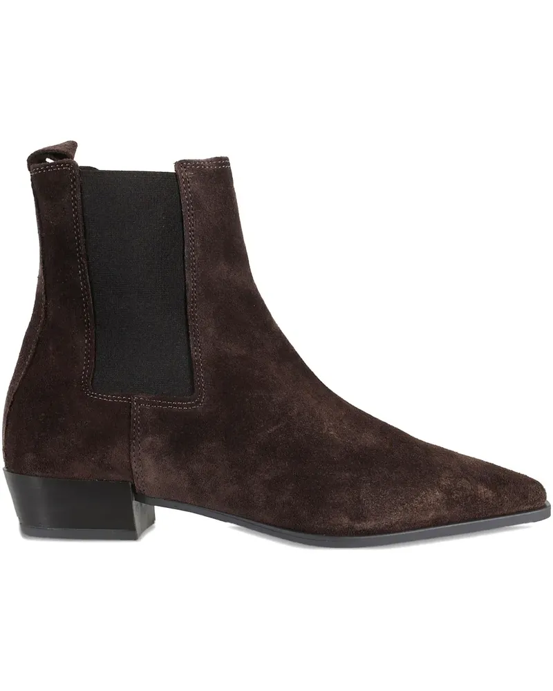 Copenhagen Spitze Wildlederstiefel mit Stretchbund 30mm - Braun Braun