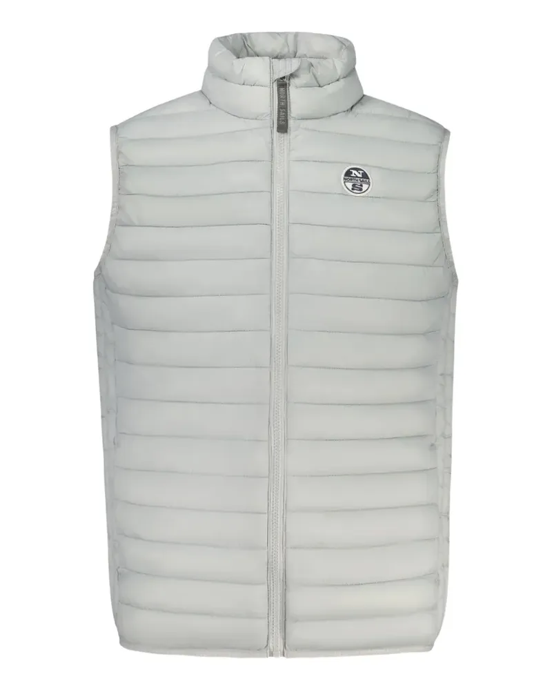North Sails quilted logo-patch gilet - Grau Grau