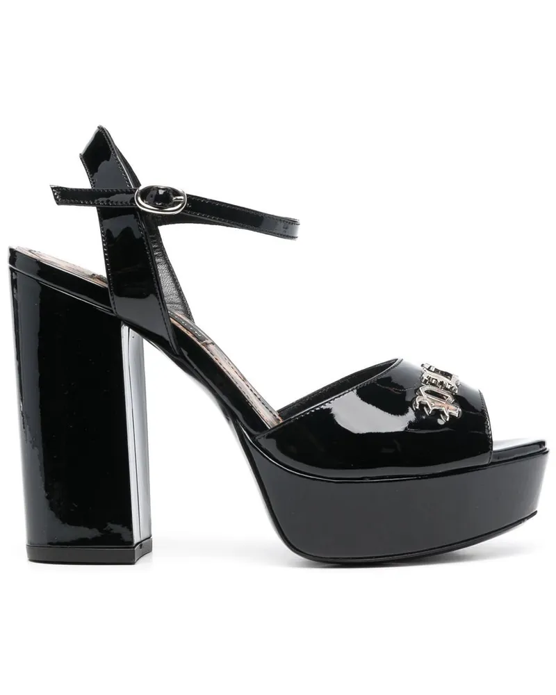 Philipp Plein Sandalen mit Nieten 100mm - Schwarz Schwarz