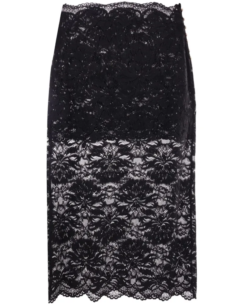 Paco Rabanne Rock mit Spitze - Schwarz Schwarz