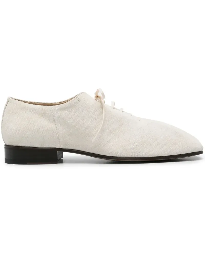 Christophe Lemaire Derby-Schuhe aus Canvas - Weiß Weiß