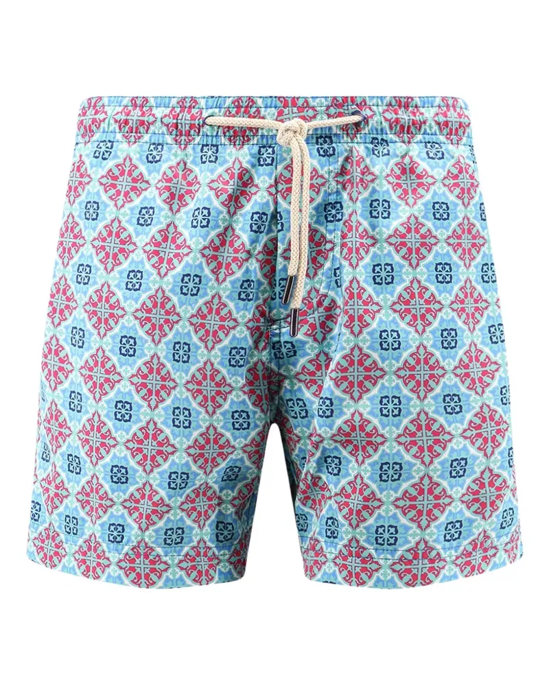 PENINSULA Panarea tile-print swim shorts - Blau Blau