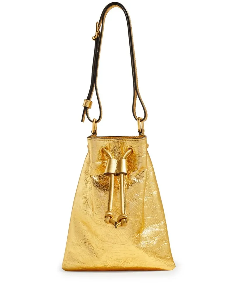 KHAITE Kleine Schultertasche Gold