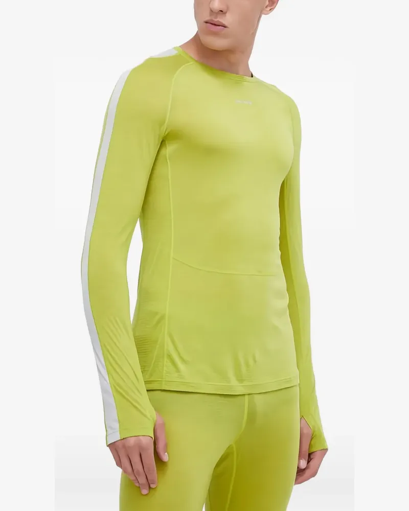 Icebreaker Gestreiftes Langarmshirt - Grün Grün