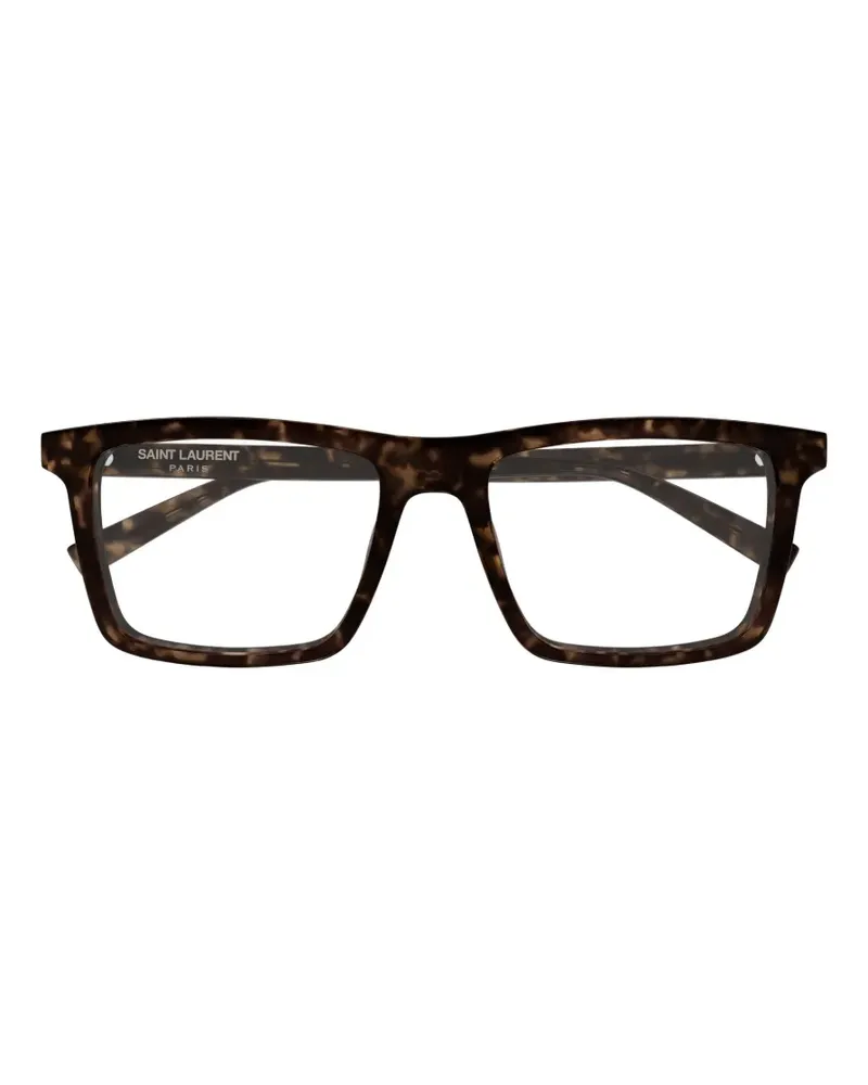 Saint Laurent rectangle-frame glasses - Braun Braun