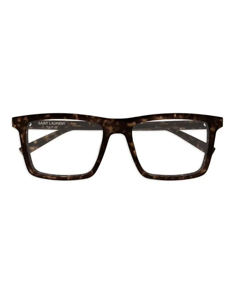 Saint Laurent rectangle-frame glasses - Braun Braun