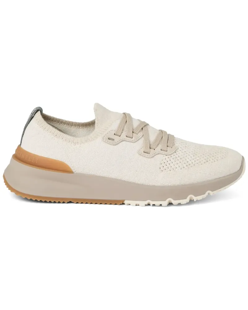 Brunello Cucinelli Sneakers in Strickoptik - Nude Nude