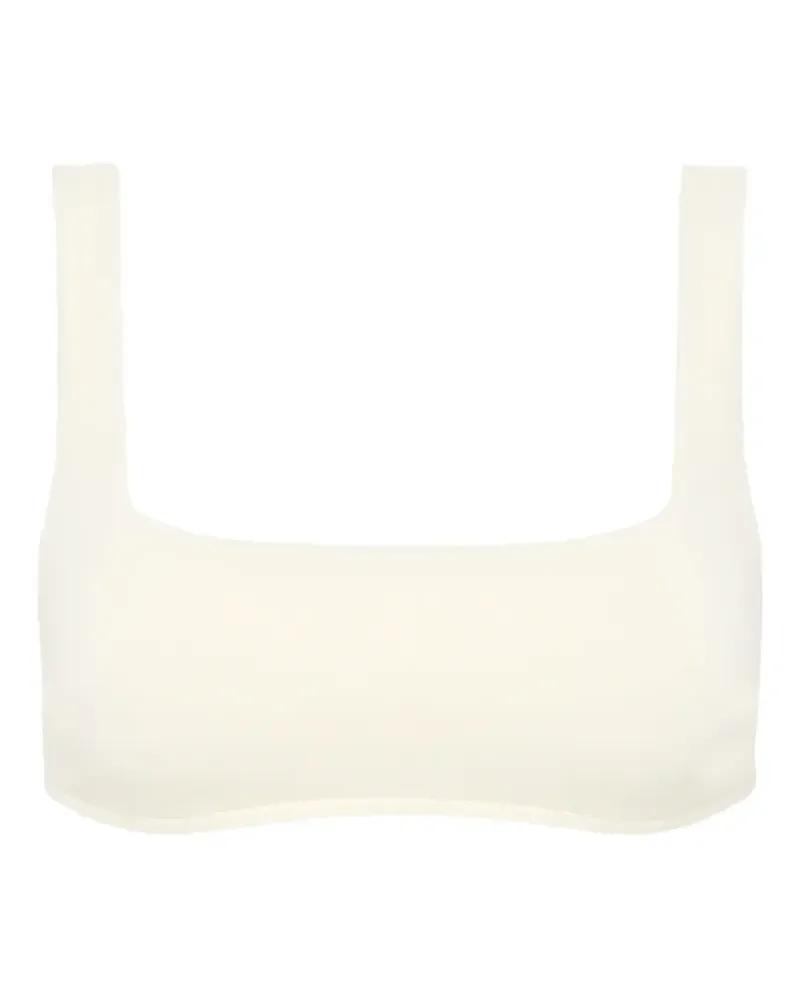 BONDI BORN Aria square-neck bikini top - Nude Nude