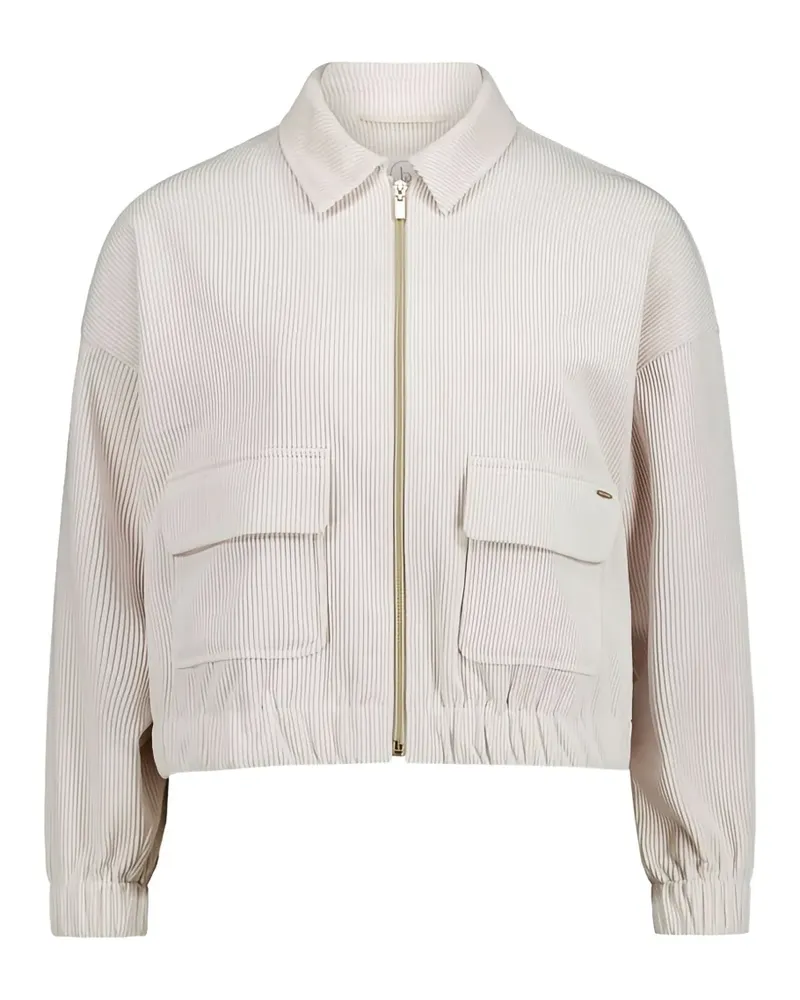 Betty Barclay ribbed-knit zip-up jacket - Weiß Weiß