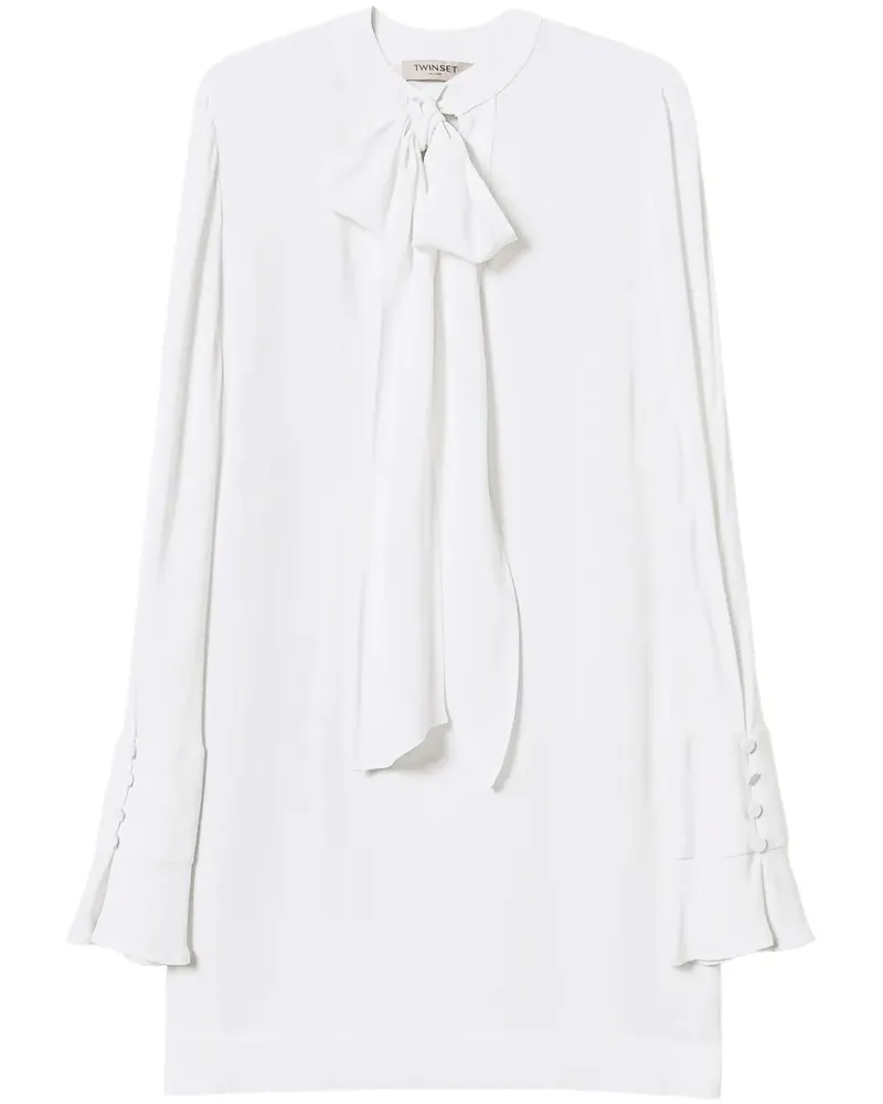 Twin-Set Bluse aus Chinakrepp - Weiß Weiß