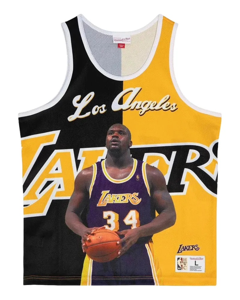 Mitchell & Ness Sublimated Player Tank "Lakers" Tanktop - Schwarz Schwarz