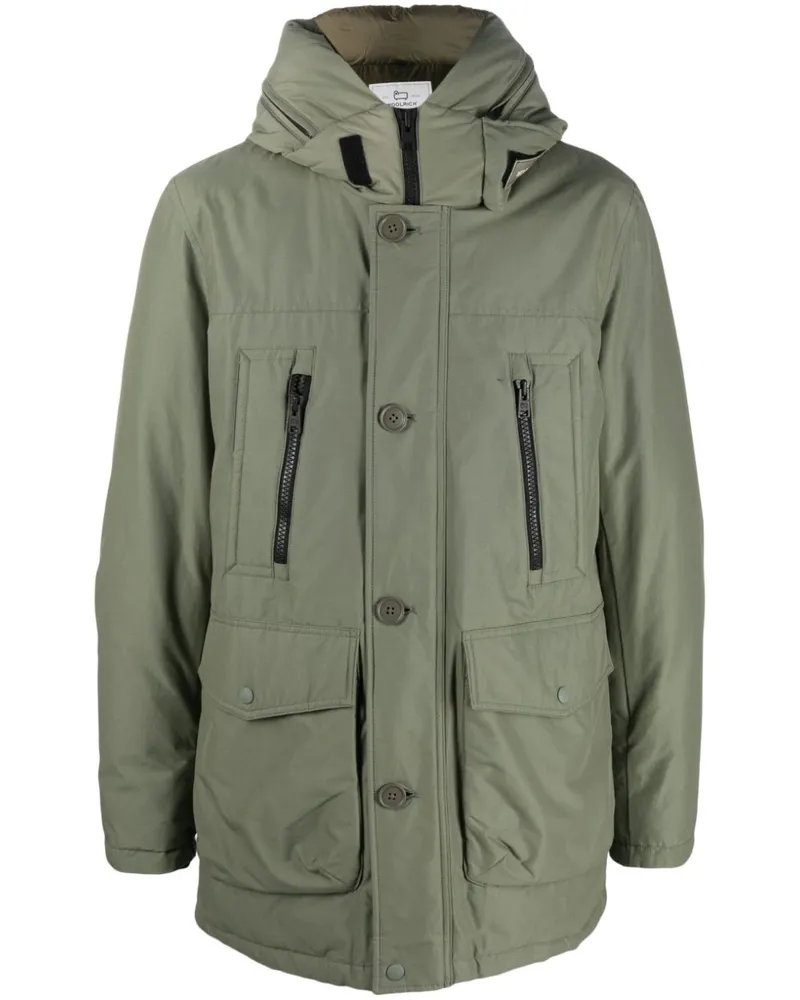 Woolrich Daunenmantel mit Kapuze - Grün Grün