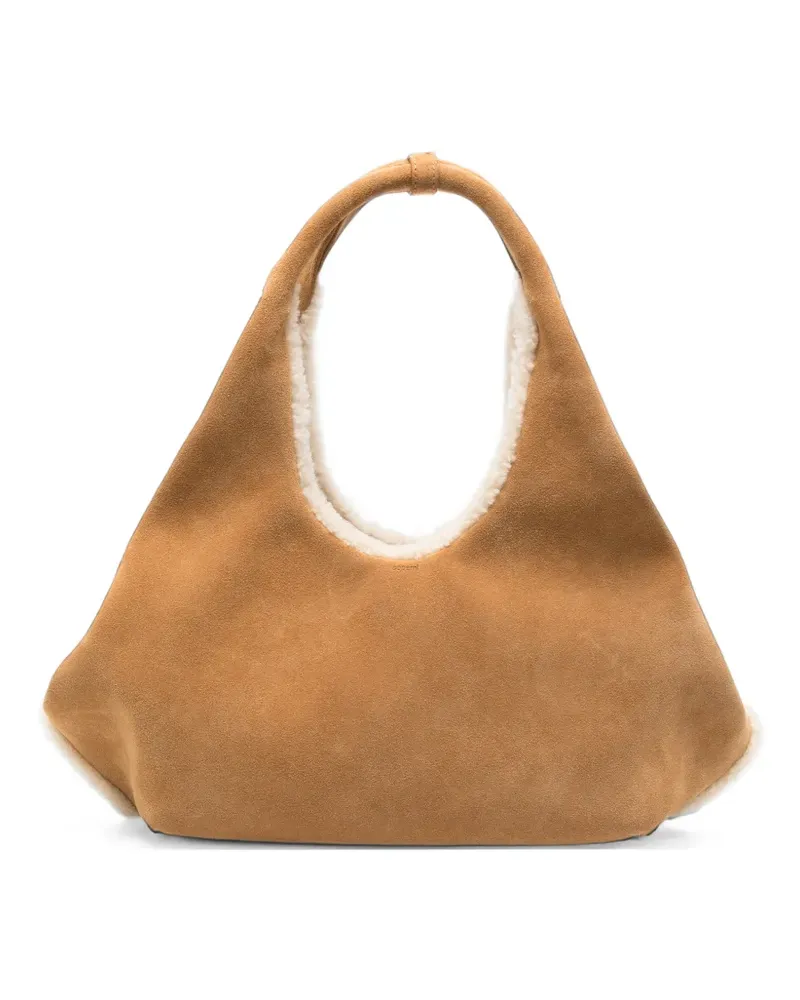 COPERNI Schultertasche mit Shearling-Besatz - Braun Braun