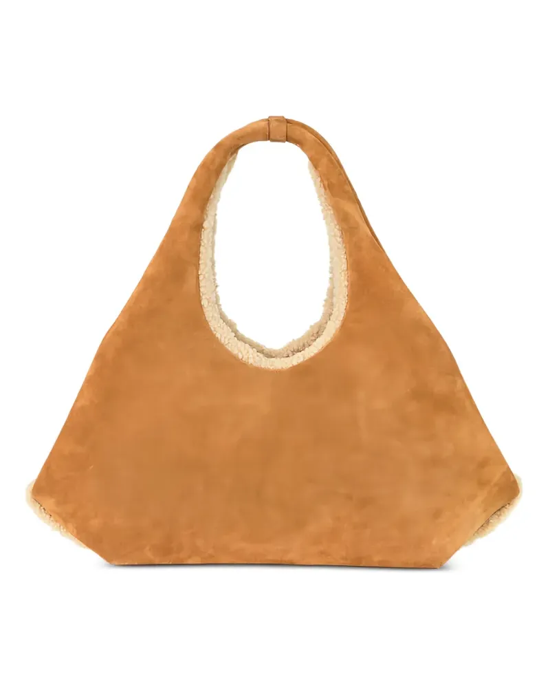 COPERNI Schultertasche mit Shearling-Besatz - Braun Braun