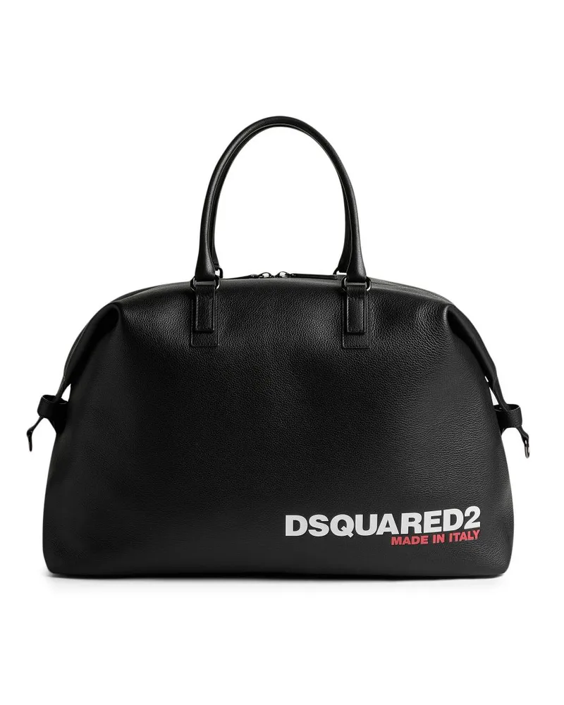 Dsquared2 Handtasche mit Logo-Print - Schwarz Schwarz