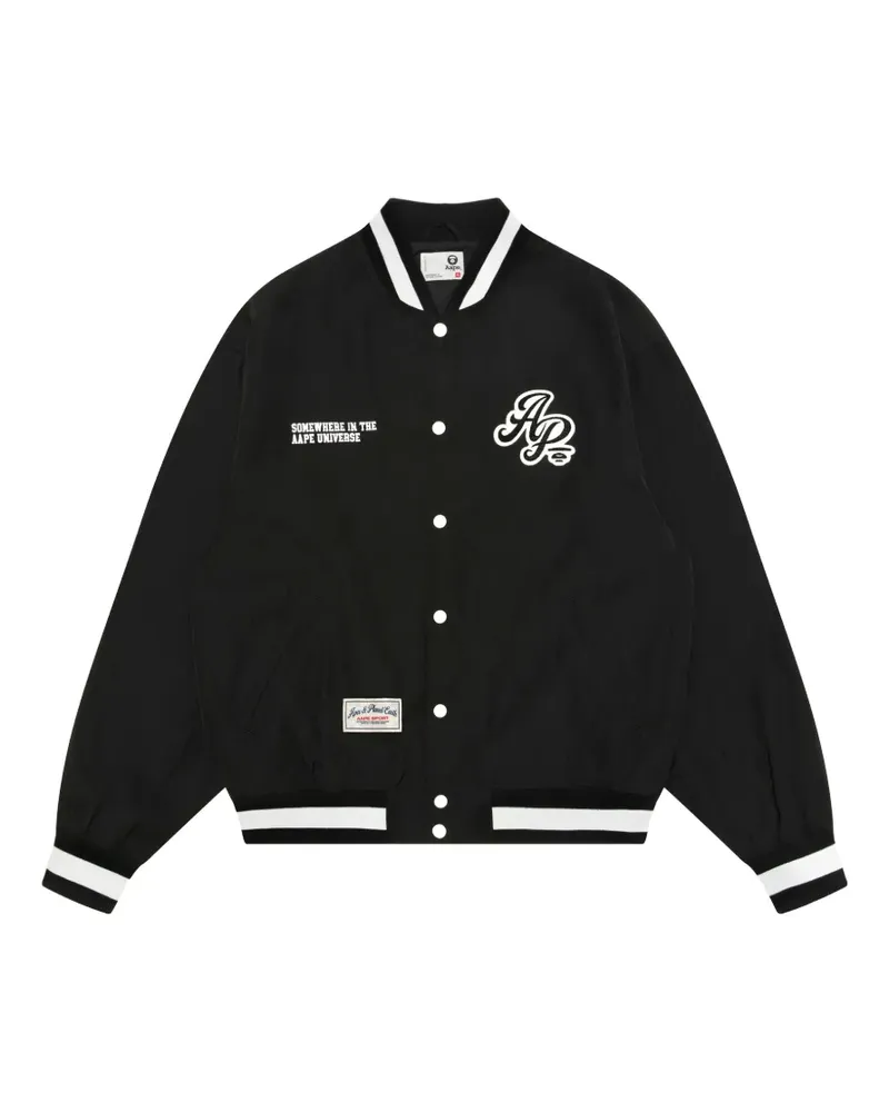 BAPE Bomberjacke mit Logo - Schwarz Schwarz
