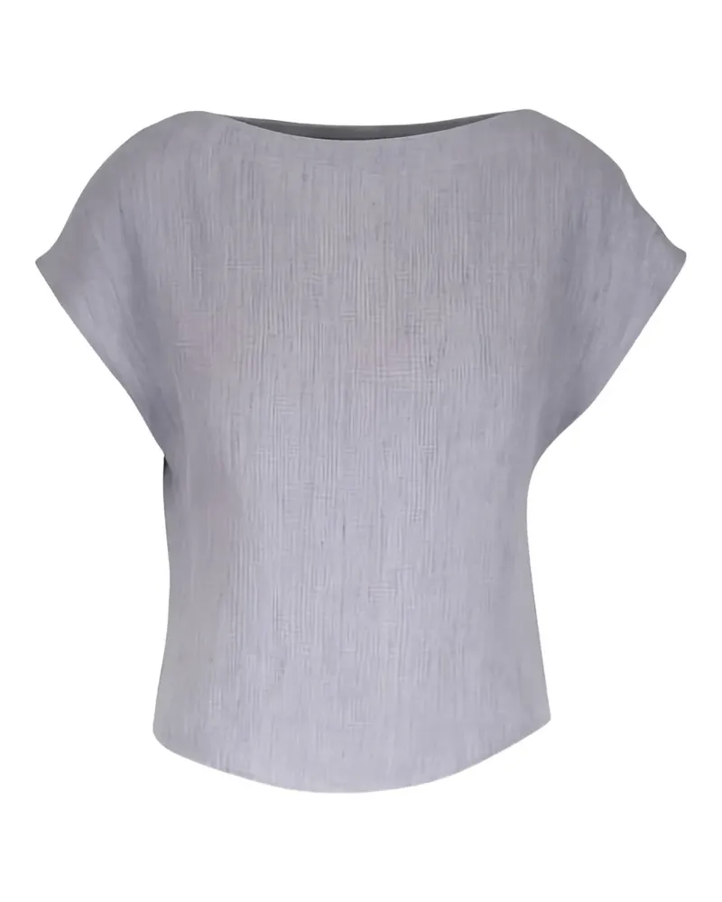 TWP Simple T boat-neck cap-sleeve top - Grau Grau