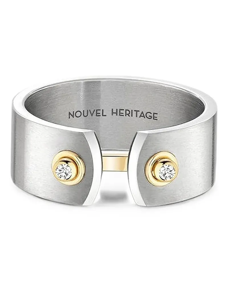 Nouvel Heritage Paris From the Sky Mood Ring mit Diamanten - Silber Silber