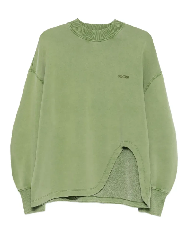 ATTICO logo-embroidery sweatshirt - Grün Grün