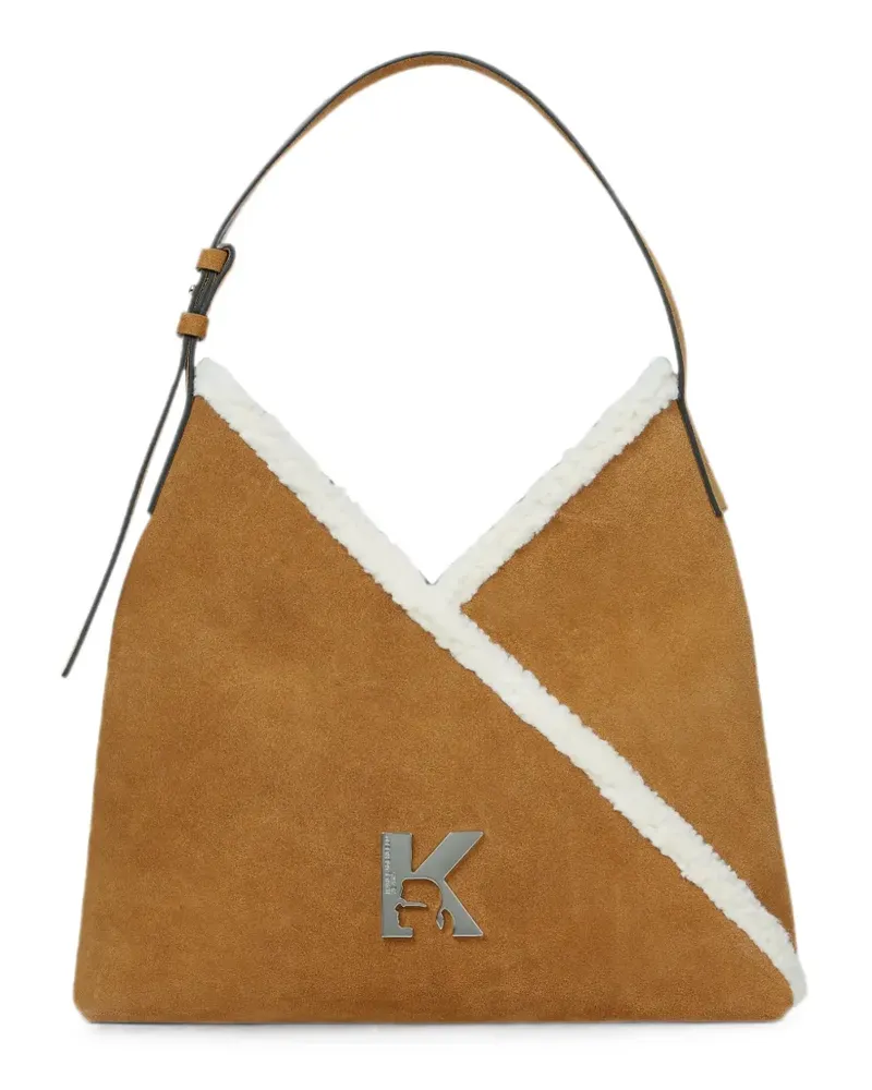 Karl Lagerfeld Kleine Geo Tote Bag aus Wildleder - Braun Braun