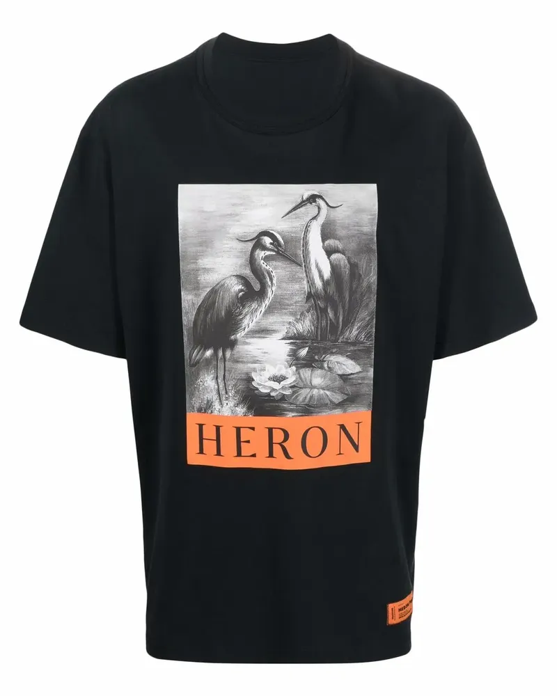 Heron Preston T-Shirt mit Heron-Print - Schwarz Schwarz