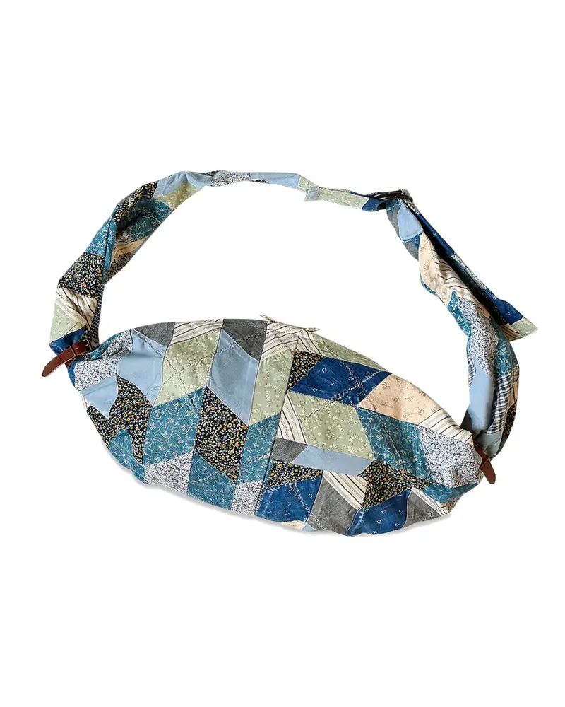 KAPITAL Yabane Tasche mit Patchwork-Detail - Blau Blau