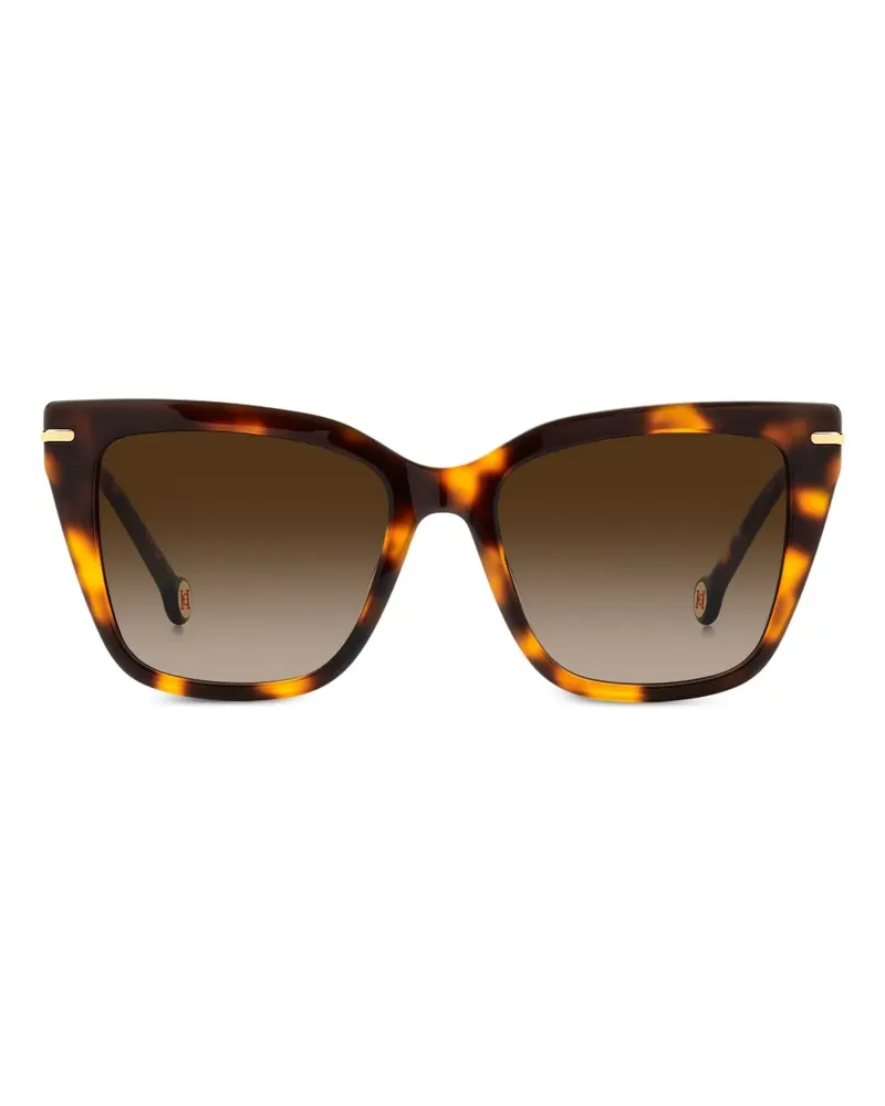 Carolina Herrera New York Cat-Eye-Brille in Schildpattoptik - Braun Braun