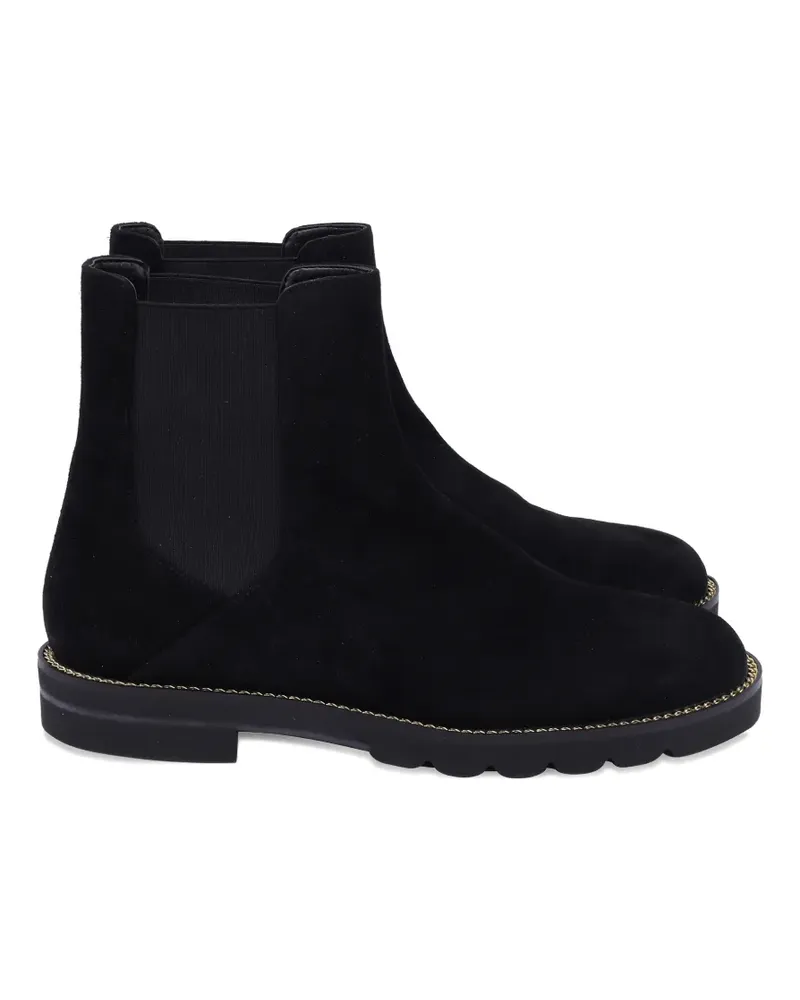 Stuart Weitzman suede elastic-panels chelsea boots - Schwarz Schwarz