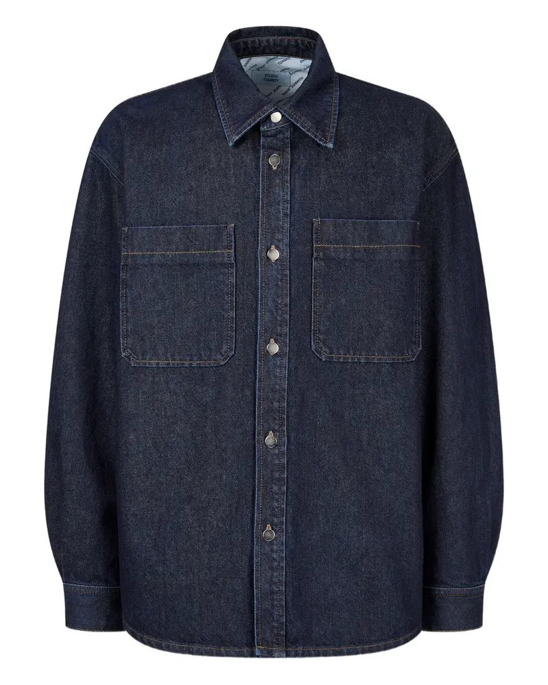 STUDIO TOMBOY Jeansjacke mit aufgesetzter Tasche - Blau Blau