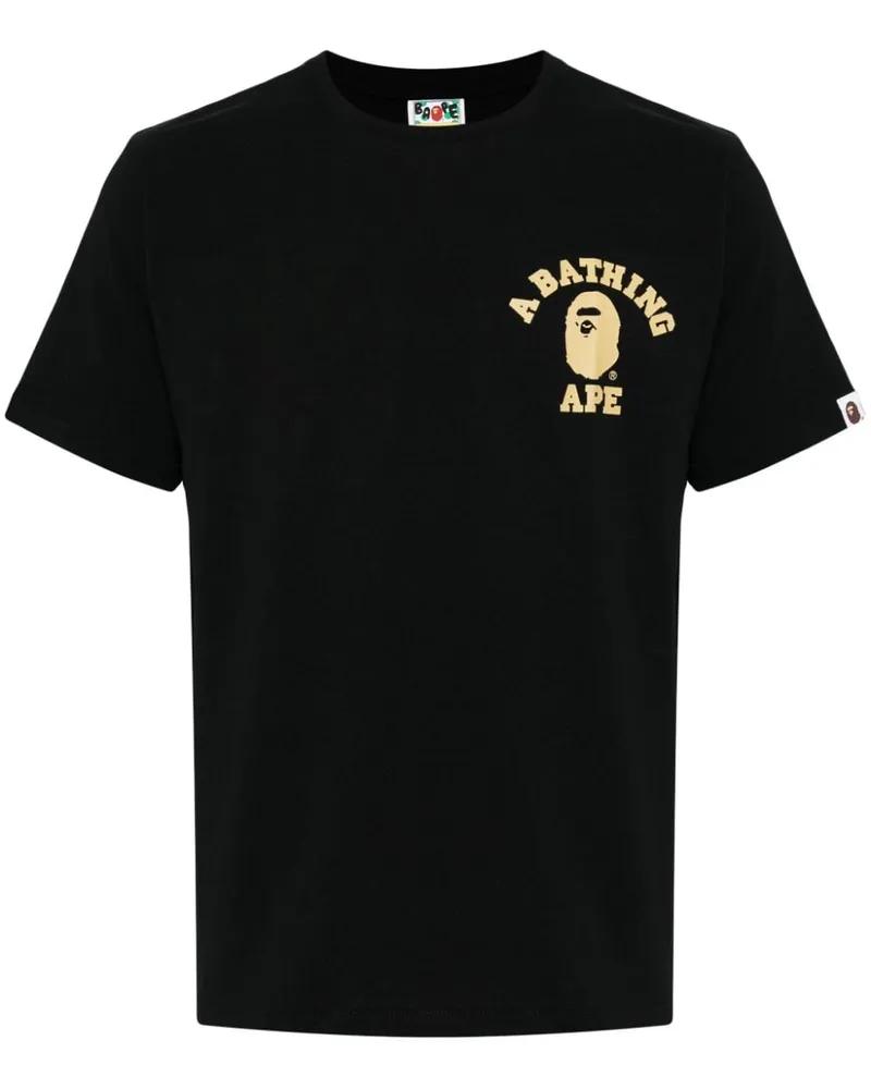 BAPE T-Shirt mit Logo-Print - Schwarz Schwarz