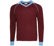 T-Shirt mit Kontrastbesatz - Rot