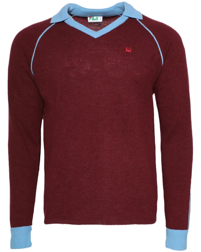 Fila T-Shirt mit Kontrastbesatz - Rot Rot