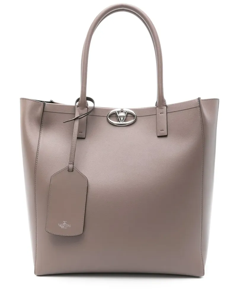 Valentino Garavani Tote Bag mit VLogo-Schloss - Braun Braun
