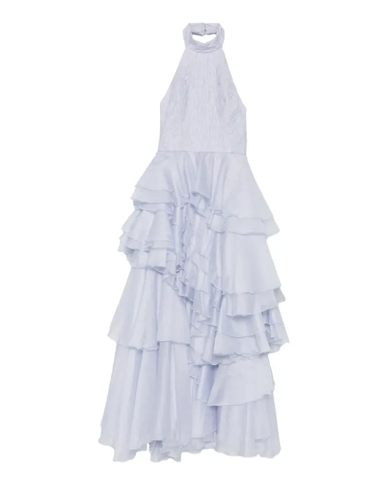 Aje. Fayette ruffled gown - Blau Blau