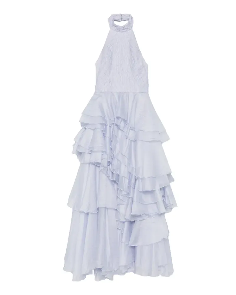 Aje. Fayette ruffled gown - Blau Blau