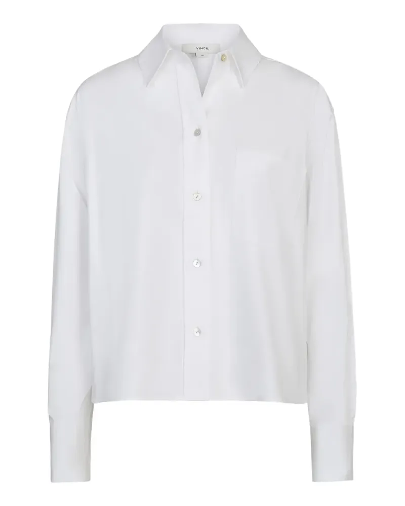 Vince cropped long-sleeve shirt - Weiß Weiß