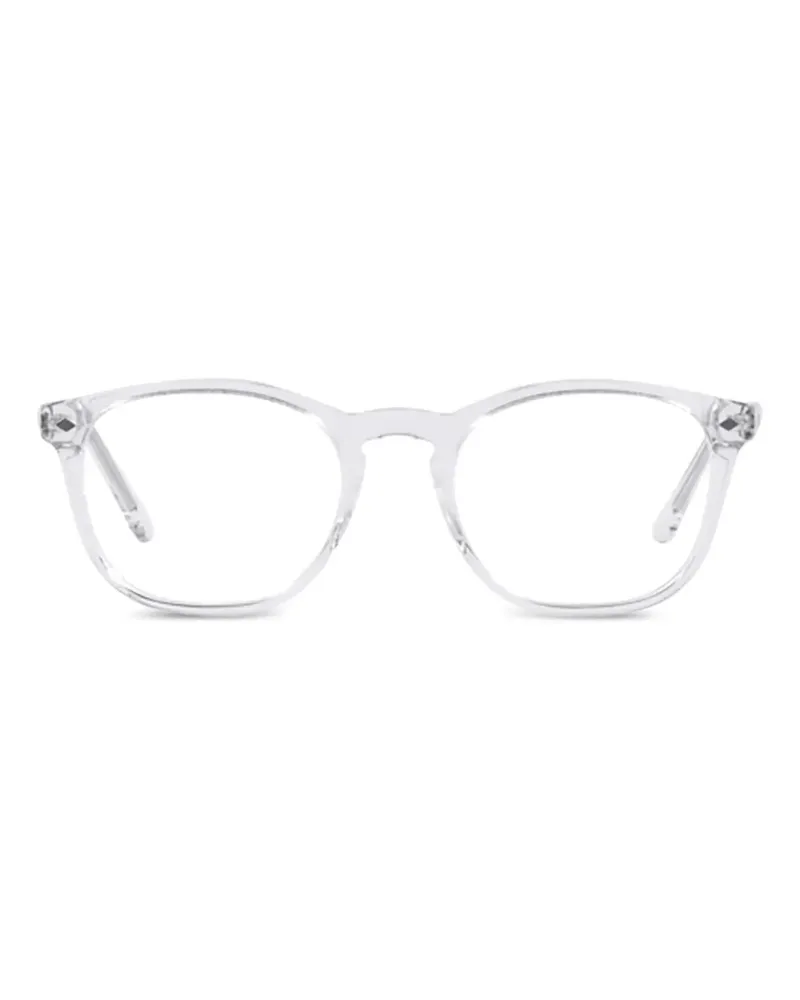 Giorgio Armani Brille mit eckigem Gestell - Weiß Weiß