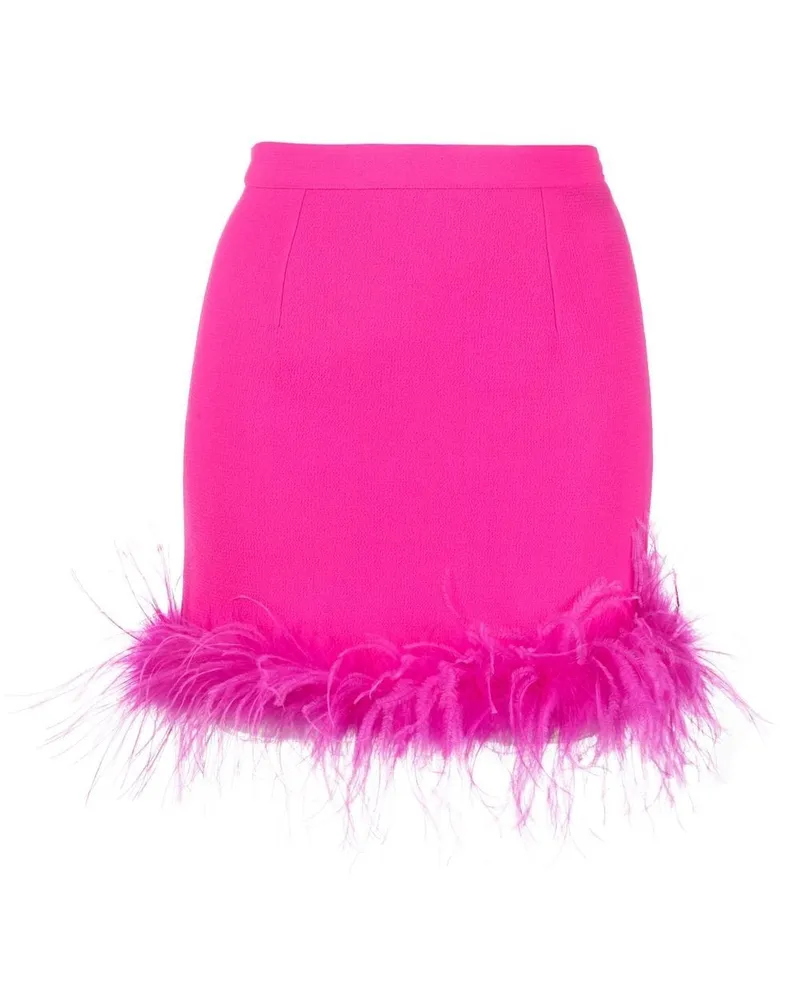 STYLAND Midirock mit Federn - Rosa Rosa