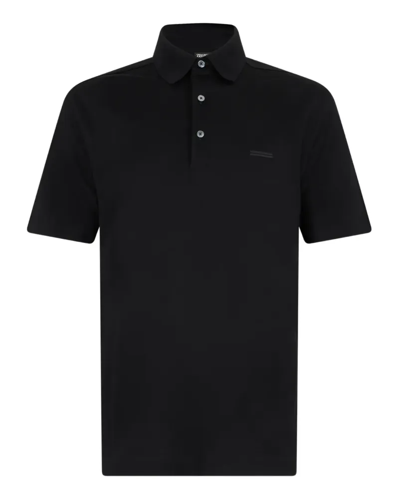 Ermenegildo Zegna Kurzärmeliges Poloshirt - Schwarz Schwarz