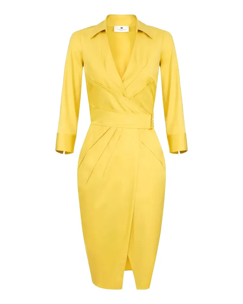 Elisabetta Franchi wraparound midi dress - Gelb Gelb
