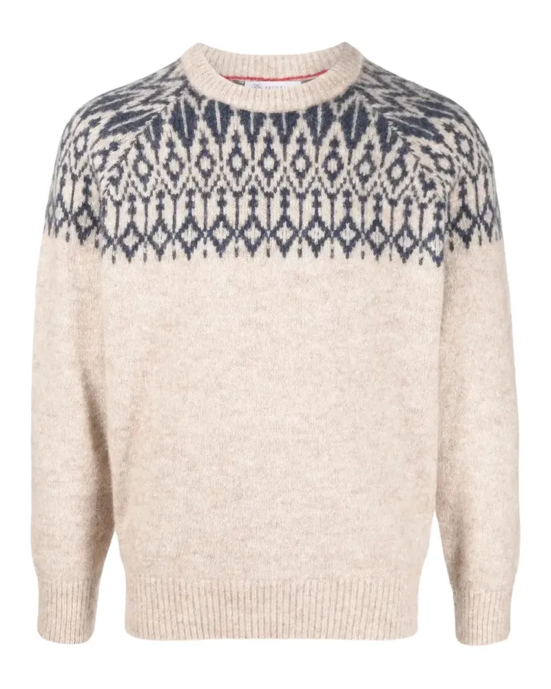 Brunello Cucinelli long-sleeve sweater - Nude Nude