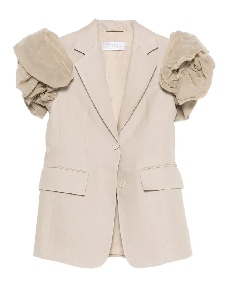 Max Mara Sabituro ruffle sleeve gilet - Nude Nude