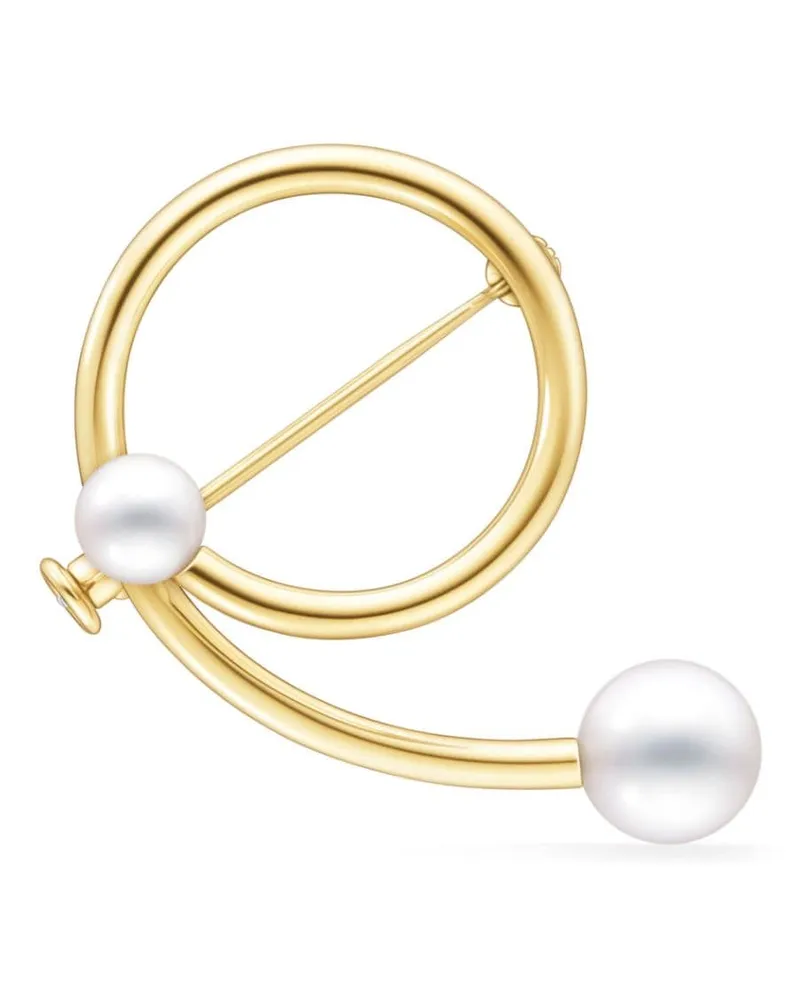 TASAKI 18kt Collection Line Balance Gelbgoldbrosche mit Perle Gold