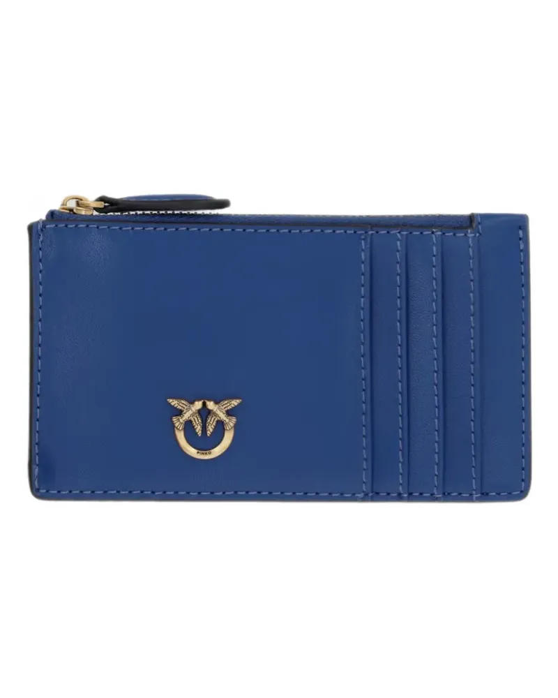 Pinko Love Birds-hardware zipped card holder - Blau Blau