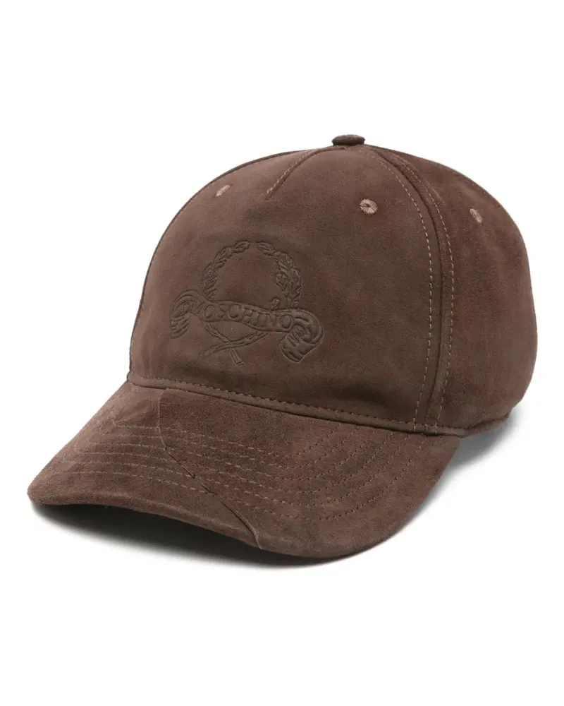 Moschino Baseballkappe mit eingestanztem Logo - Braun Braun