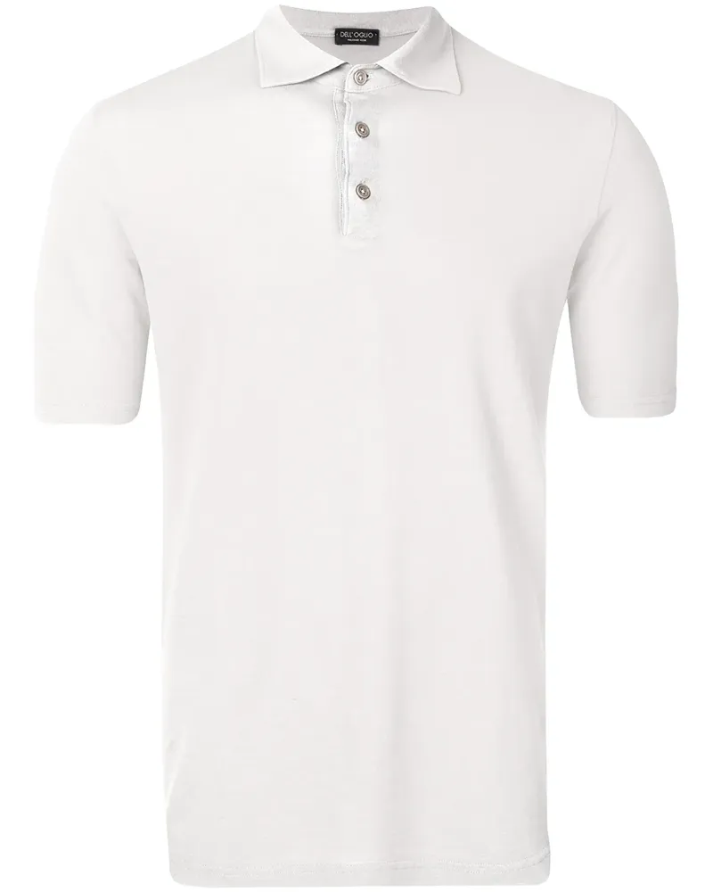 Dell'oglio Poloshirt mit schmalem Schnitt - Weiß Weiß