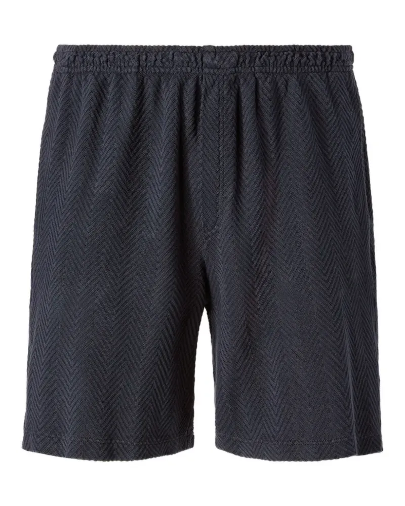 Missoni zigzag-pattern elasticated-waist shorts - Blau Blau