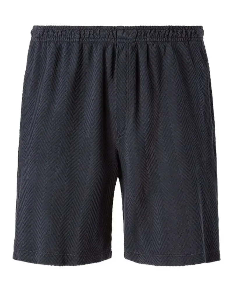 Missoni Stretchbund-Shorts mit Zickzackmuster - Blau Blau