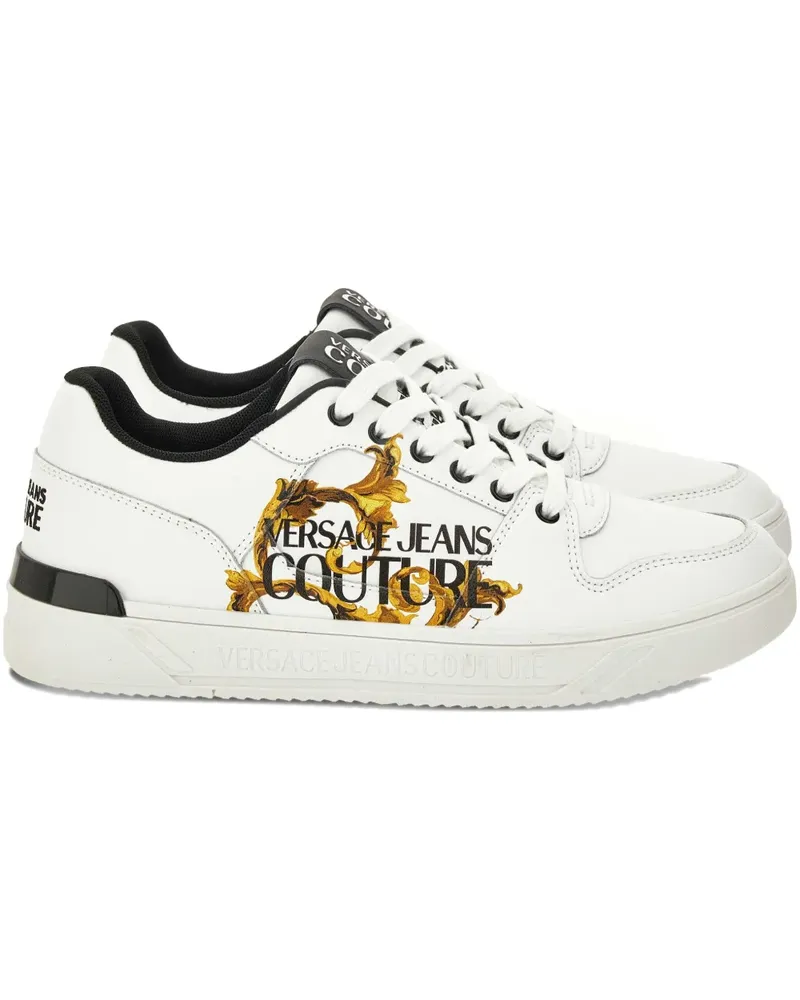 Versace Jeans Sneakers mit Logo-Print - Weiß Weiß
